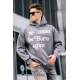 Madmext Men Smoke Gray Hoodie Sweatshirt 5336 - Füme