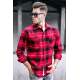 Madmext Red Plaid Shirt For Men 5518 - Kırmızı