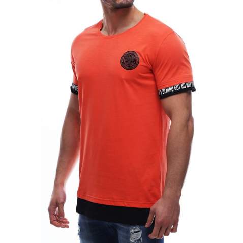 Madmext Orange Printed T-shirt for Men 2623 - Turuncu