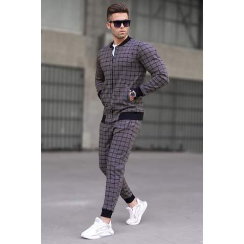 Madmext Printed Beige Tracksuit For Men 5321 - Bej