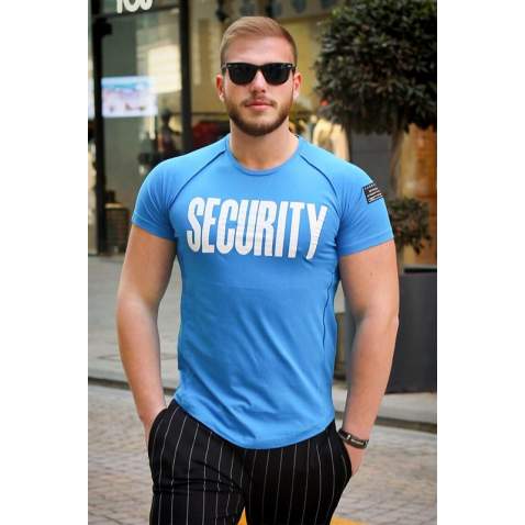 Madmext Turquoise T-shirt for Men 2880 - Turkuaz