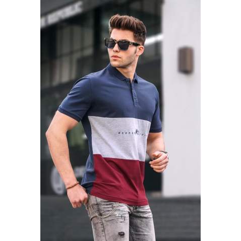 Men Navy Blue Polo T-Shirt 5819 - Lacivert