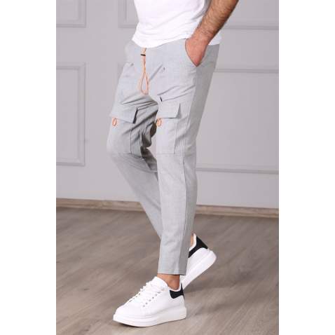 Madmext Gray Men Sweatpants with Pockets 4809 - Gri