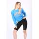 Mad Girls Blue Crew-Neck Women Sweatshirt MG789 - Mavi