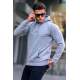 Dye Gray Basic Hoodie Sweatshirt 6014 - Boyalı gri