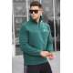 Madmext Green Zipper Sweatshirt For Men 5310 - Yeşil