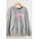 Mad Girls Grey Printed Sweatshirt MG819 - Gri