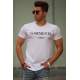 Madmext White Printed T-shirt for Men 4018 - Beyaz