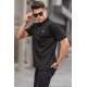 Men Designed Black Polo T-Shirt 5889 - Siyah