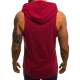 Madmext Men Maroon Hoodie T-shirt 2538 - Bordo