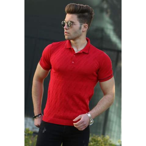 Madmext Red Polo Shirt for Men 4538 - Kırmızı