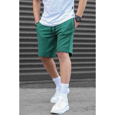 Men Dark Green Capri Shorts - Koyu yeşil