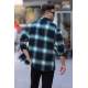 Green Regular Fit Plaid Shirt 5558 - Yeşil