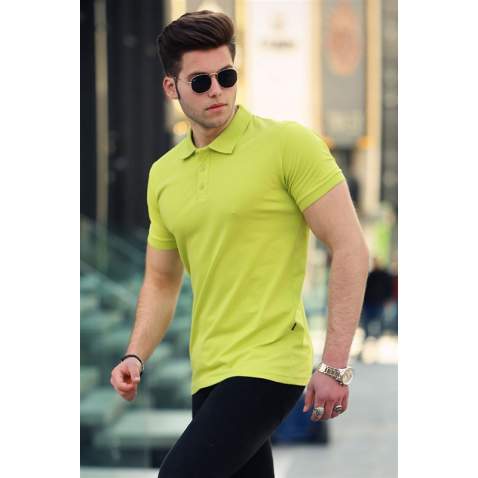 Madmext Green Basic Polo Shirt for Men 4550 - Yeşil