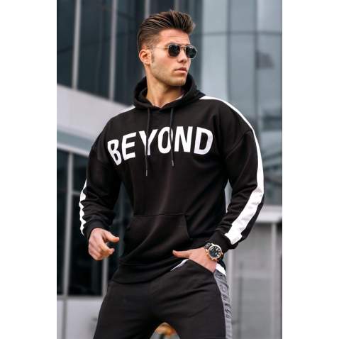 Madmext Men Black Sweatshirt Hoodie 5327 - Siyah