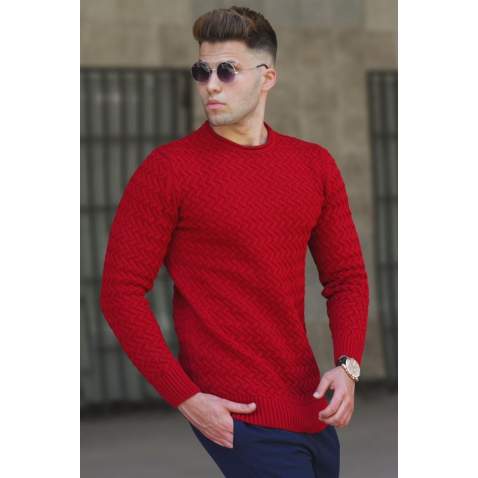 Madmext Men Red Sweater 5174 - Kırmızı