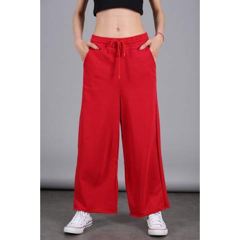 Mad Girls Red Bell Bottom Sweatpants MG1100 - Kırmızı