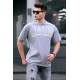 Madmext Men Printed Dye Gray T-Shirt 5393 - Boyalı gri