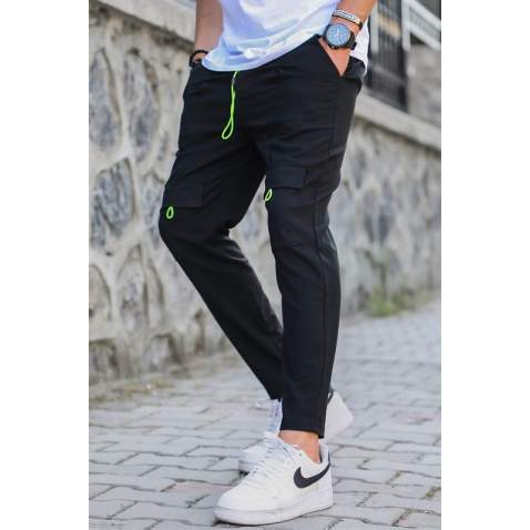 Madmext Black Men Sweatpants with Pockets 4809 - Siyah