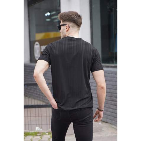 Men Oversize Black T-Shirt - Siyah