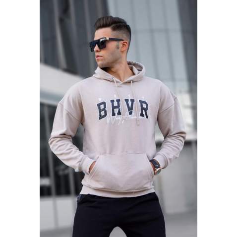 Madmext Men Beige Sweatshirt 5326 - Bej