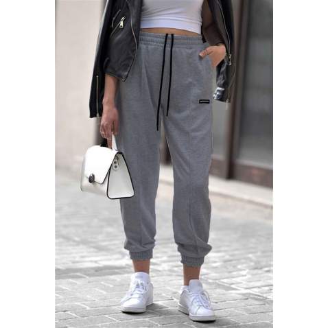 Mad Girls Füme Kadın Jogger Eşofman MG303 - Füme