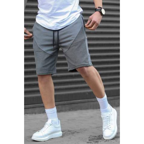 Men Smoke Gray Capri Shorts - Füme