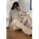 Mad Girls Beige Turtleneck Sweater MG1402 - Bej