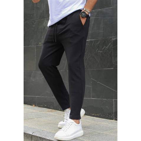 Black Basic Jogger Trousers 5465 - Siyah