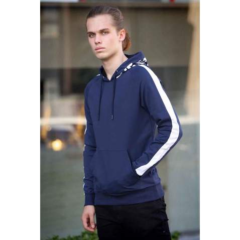 Madmext Navy Blue Hoodie 4116 - Lacivert