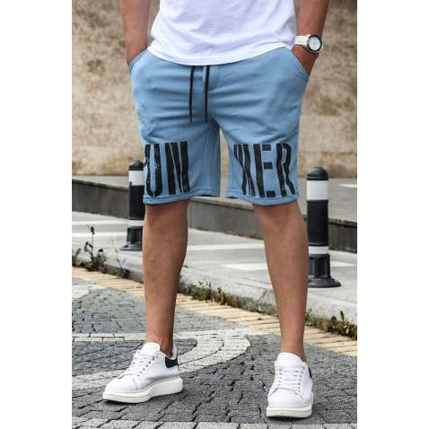 Madmext Men Regular Fit Blue Shorts 4843 - Mavi