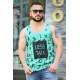 Madmext Green Printed T-shirt for Men 4007 - Yeşil