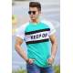 Madmext Green Printed T-shirt for Men 3031 - Yeşil