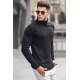 Black Turtleneck Knitwear Sweater 5763 - Siyah