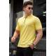 Madmext Men Knitted Yellow Polo T-shirt 5248 - Sarı