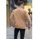 Camel Zip Neck Sweatshirt 6018 - Camel