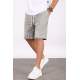 Madmext Men Printed Dye Gray Capri Shorts 5439 - Boyalı gri