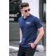 Men Navy Blue Polo T-Shirt - Lacivert