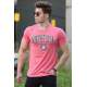 Madmext Power Pink Colour Printed T-shirt for Men 4519 - Pudra