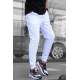 Madmext Men Elastic Bottom White Sweatpants 4821 - Beyaz