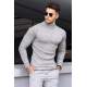 Madmext Gray Turtleneck Men Jumper 9419 - Gri