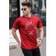 Madmext Men Printed Maroon T-shirt 5371 - Bordo