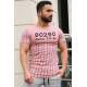 Madmext Pink Striped T-shirt for Men 2863 - Pudra