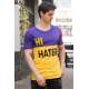 Madmext Purple Two-Tone Printed T-shirt for Men 3089 - Mor