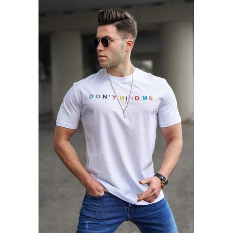 Madmext Men White T-shirt 5363 - Beyaz