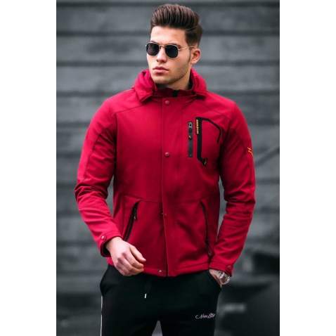 Madmext Waterproof and Windproof Red Men Raincoat 9410 - Kırmızı