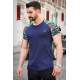 Madmext Navy Blue Camouflage T-shirt for Men 3012 - Lacivert