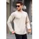 Beige Regular Fit Basic Sweatshirt 6023 - Bej