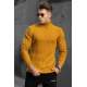 Madmext Mustard Turtleneck Jumper 4655 - Hardal