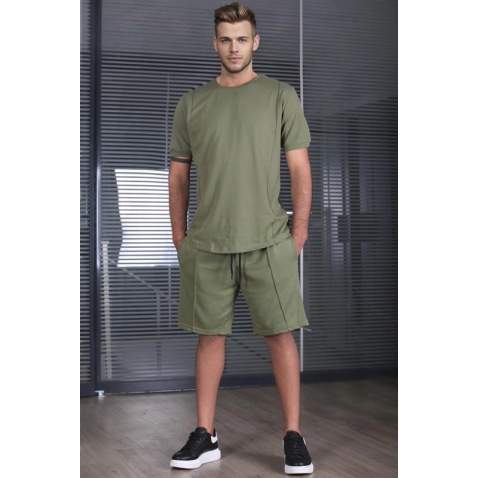 Madmext Men Khaki Shorts Set 5213 - Haki